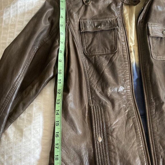 Danier Brown Leather Jacket - Picture 3 of 4